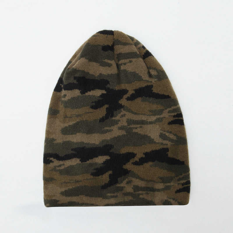 Ribbed camouflage beanie