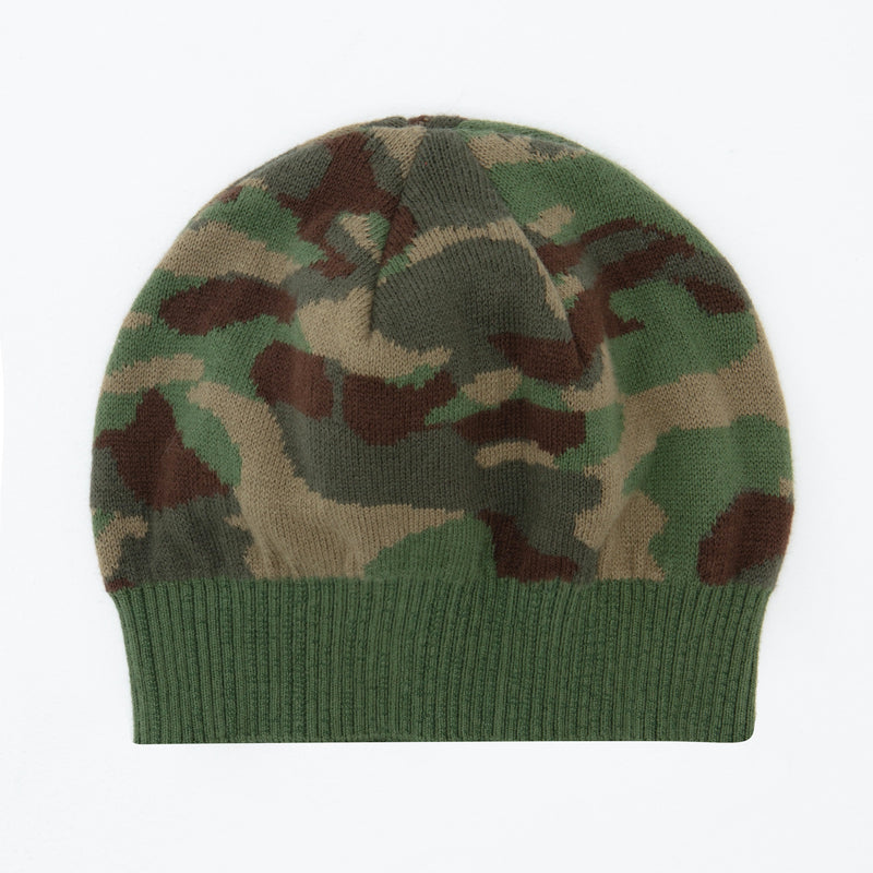 Ribbed camouflage beanie