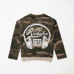 Camouflage-print cotton-jersey sweatshirt