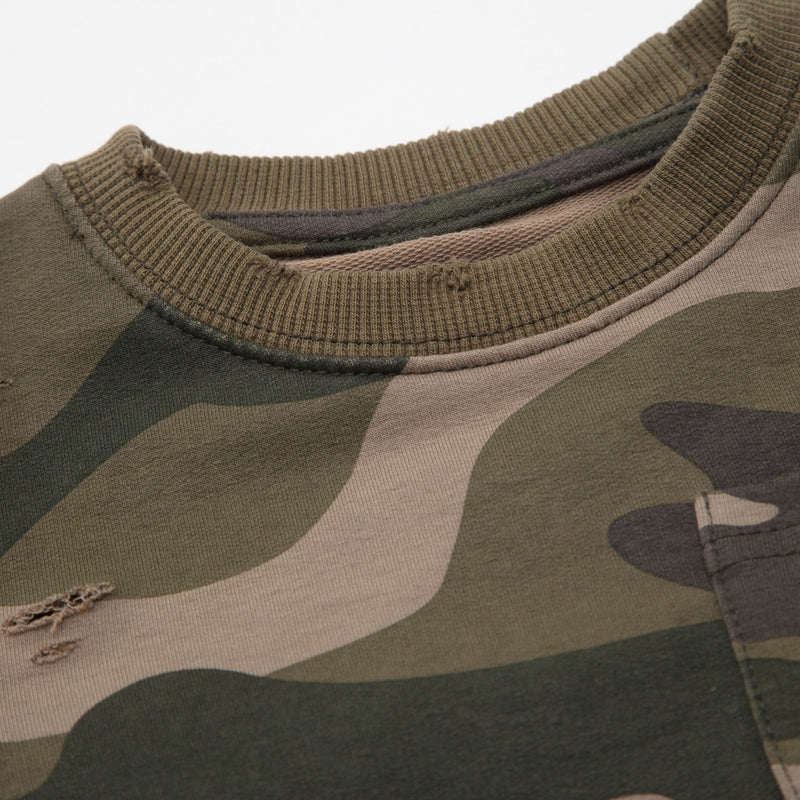 Camouflage-print cotton-jersey sweatshirt