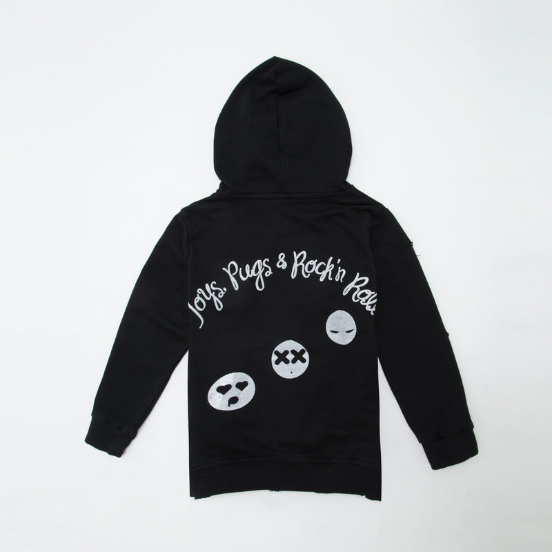 Printed cotton-terry hoodie