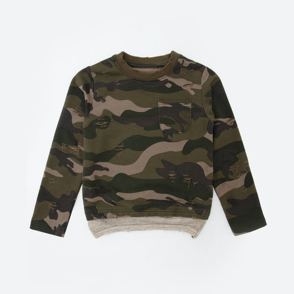 Camouflage-print cotton-jersey sweatshirt