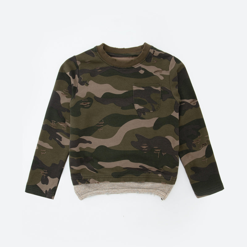 Camouflage-print cotton-jersey sweatshirt