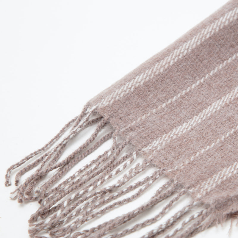 Striped Fringed scarf