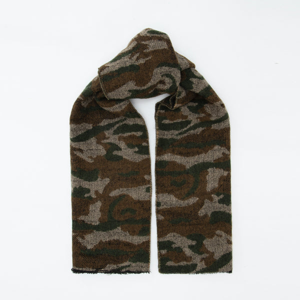 Printed camouflage scarf