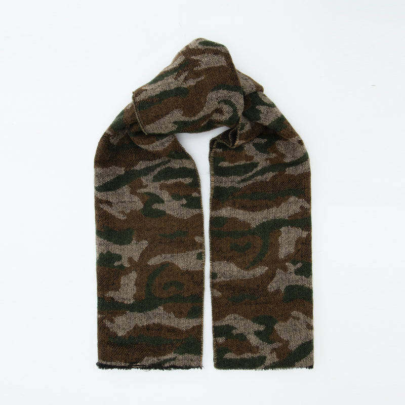 Printed camouflage scarf