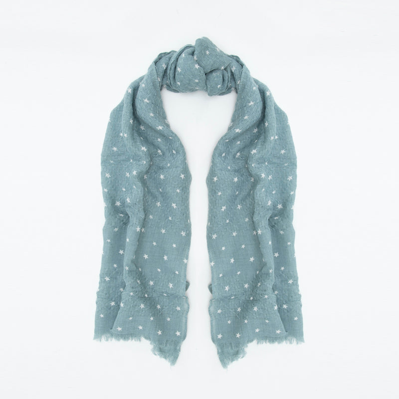 Cotton and linen-blend scarf