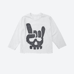 Printed long sleeve cotton-jersey T-shirt